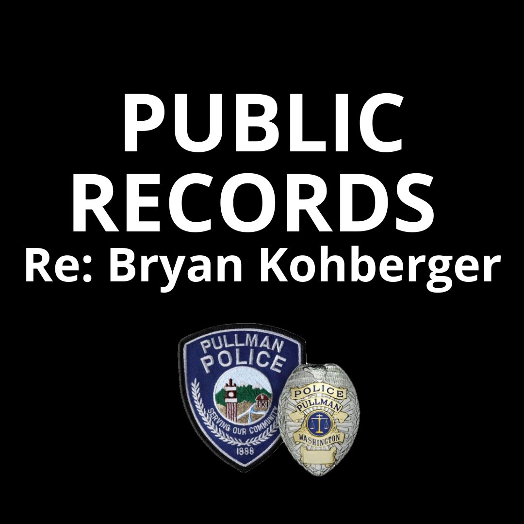 Due to overwhelming interest, the Pullman Police Department has made all public records related to Bryan Kohberger available online:
pullman-wa.gov/services/polic…