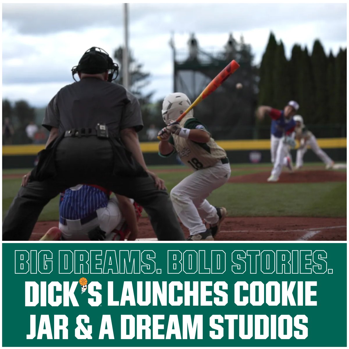 Big news! DICK’S Sporting Goods is kicking off Cookie Jar &amp; A Dream Studios, our in-house production team telling powerful sports stories. First up, Big Dreams: The Little League World Series 2024, premiering Aug 12 on ESPN. Read more: variety.com/2025/tv/news/d…