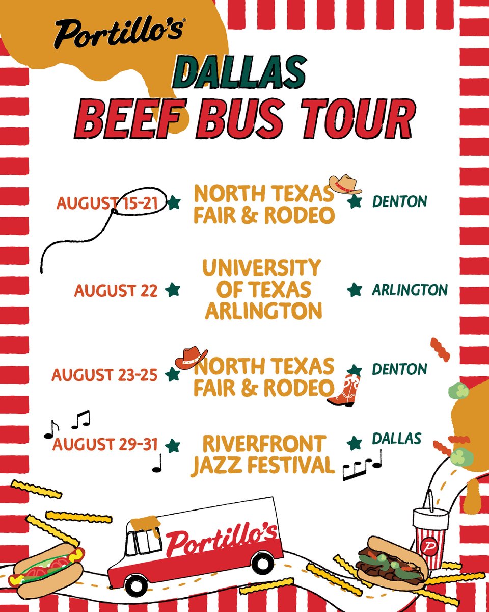 BeefBusOfficial's tweet image. DFW, you’ve kept us rolling! We excited to see you at our stops this August: @NTFAIR, @UTArlington, and @TBAAL Riverfront Jazz Fest!