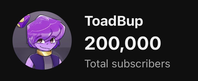 And somehow 10 minutes after I upload, I managed to hit 200k. Thank you everyone so much for the support, here's to more purple guy 🎉