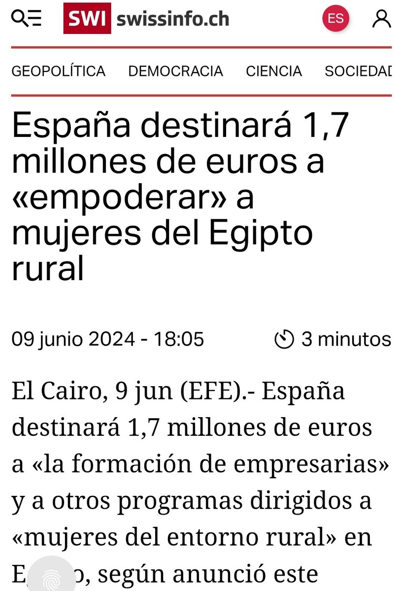 🔥🔥Mientras los bomberos rurales se juegan la vida por 1.100 € en los incendios que asolan a España careciendo de medios adecuados, el año pasado SÁNCHEZ REGALÓ DINERO para empoderar mujeres en Egipto.Poco nos pasa.🔥🔥