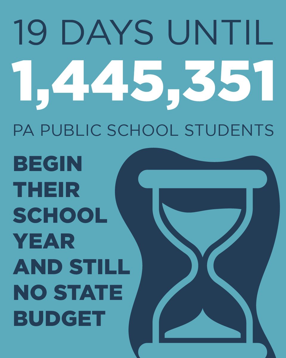 In 19 days, 1,445,351 public school students will be back in classrooms all across the Commonwealth. Every day delayed passing a real state budget creates harmful uncertainty for school districts trying to plan their fiscal year.
