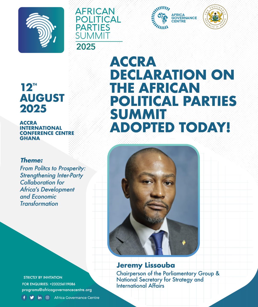 Leaders and representatives of political parties from across Africa, together with civil society, international agencies, and advocacy institutions, adopted the Accra Declaration on the African Political Parties Initiative (APPI). The declaration reaffirms a collective commitment