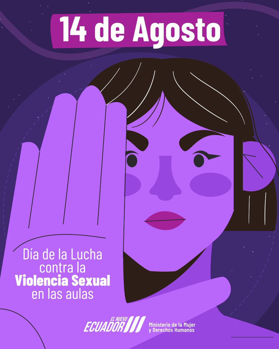 DDHH_Zona6's tweet photo. Hoy conmemoramos el Día de la Lucha contra la Violencia Sexual en las Aulas. En #ElNuevoEcuador impulsamos políticas públicas que promueven entornos educativos seguros, libres de abuso, y medidas que protejan a todas y todos los estudiantes. https://t.co/ChPwlVQe2a