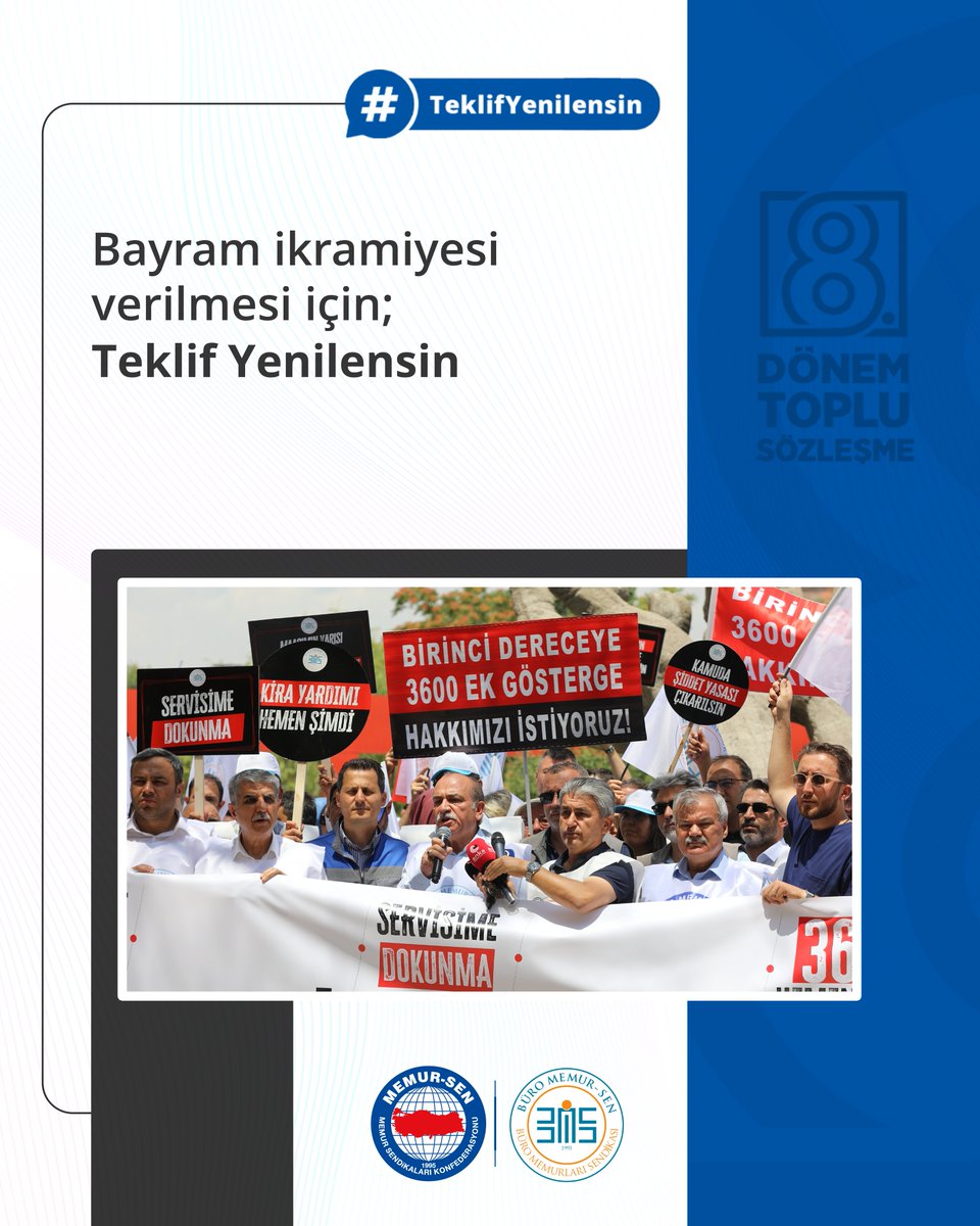 Bayram ikramiyesi verilmesi için; #TeklifYenilensin