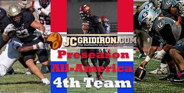 Brad Hoiseth (@bradhoiseth) on Twitter photo Meet some of the guys from the JCGridiron.com Preseason All-America 4th Team released this week.
<a href="/SamChukwurah/">Samuel Chukwurah</a> <a href="/OsaweJr/">Courage Osawe Jr.🇳🇬</a> <a href="/Big73_Kai/">Malachi Young</a> <a href="/Sonny_Aina/">Santino “Sonny” Aina</a> <a href="/Ew98__/">Elijah williams 6’4 290🦍</a> <a href="/makaisagiao1/">Makai Sagiao</a> <a href="/ChaseCaicedo50/">Chase Caicedo</a> <a href="/marleymckenziee/">Marley</a> <a href="/Mike_Zapata88/">Michael Zapata C/O 2026</a> <a href="/JasunRidley44/">Jasun Ridley</a> <a href="/MohanadNahhas/">Mohanad Nahhas</a> <a href="/MarekWojno/">Marek Wojno</a> <a href="/jack_hinchey/">Jack hinchey</a> Meet some of the guys from the JCGridiron.com Preseason All-America 4th Team released this week.
<a href="/SamChukwurah/">Samuel Chukwurah</a> <a href="/OsaweJr/">Courage Osawe Jr.🇳🇬</a> <a href="/Big73_Kai/">Malachi Young</a> <a href="/Sonny_Aina/">Santino “Sonny” Aina</a> <a href="/Ew98__/">Elijah williams 6’4 290🦍</a> <a href="/makaisagiao1/">Makai Sagiao</a> <a href="/ChaseCaicedo50/">Chase Caicedo</a> <a href="/marleymckenziee/">Marley</a> <a href="/Mike_Zapata88/">Michael Zapata C/O 2026</a> <a href="/JasunRidley44/">Jasun Ridley</a> <a href="/MohanadNahhas/">Mohanad Nahhas</a> <a href="/MarekWojno/">Marek Wojno</a> <a href="/jack_hinchey/">Jack hinchey</a>