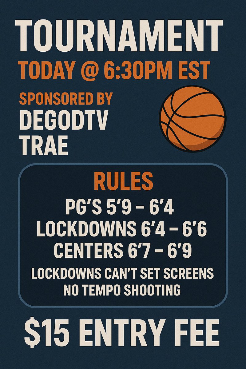 This is one of my biggest tournaments yet!!! ( $400 ) Sponsored !! You don't want to miss out !!! 
#REPOST #SHARE