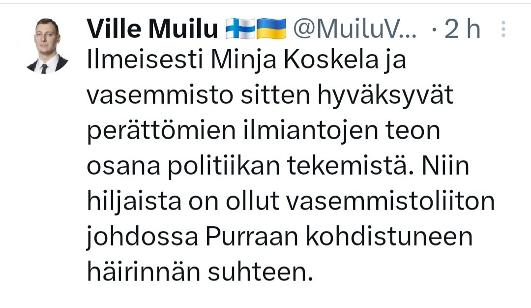 Purraa ei saa häiritä, mutta erityisesti naistoimittajia saa häiritä ja maalittaa niin paljon kuin sielu sietää, samoin esim valtakunnansyyttäjää ja tasa-arvovaltuutettua puhumattakaan palkitusta poliisista. Näitä riittää.
