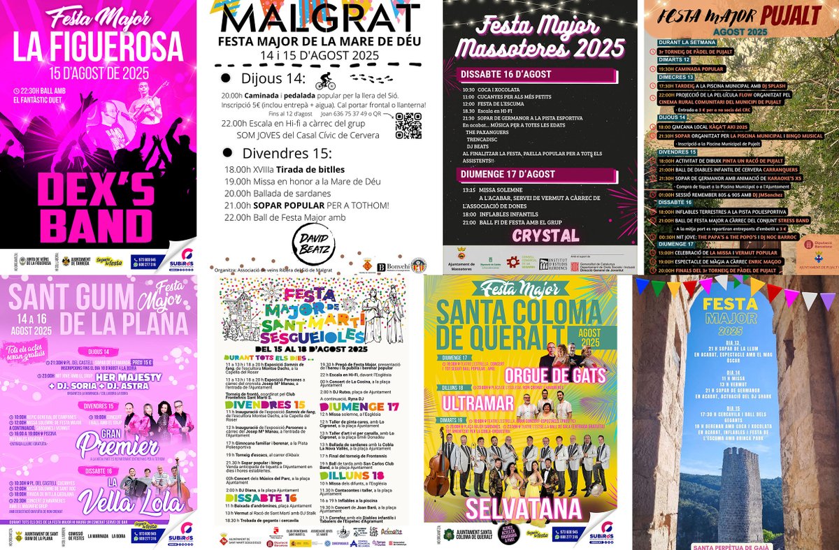 SomSegarra's tweet photo. Sense plans per al pont de la marededéu? #festesmajors arreu #laberint #expos i #visites, viu l'#estiusegarra!
@lasegarra @castellfollit_r @AJTorrefeta @valldellobregos @turismescq @APujalt @AjSesgueioles @laberintdepalla @CConcabella @Espitllera
ℹ️ https://t.co/8ZHEiD1Ad2 https://t.co/vbYMsIaolN