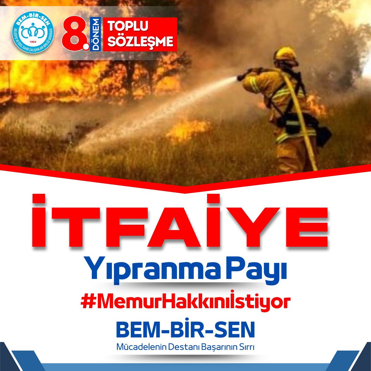 #TeklifYenilensin 

Yeşil Vatanın koruyucuları, Şehirlerimizin deprem, sel, her türlü afette görevi başında Kahraman İtfaiyecilerimiz  
#MemurHakkınıİstiyor