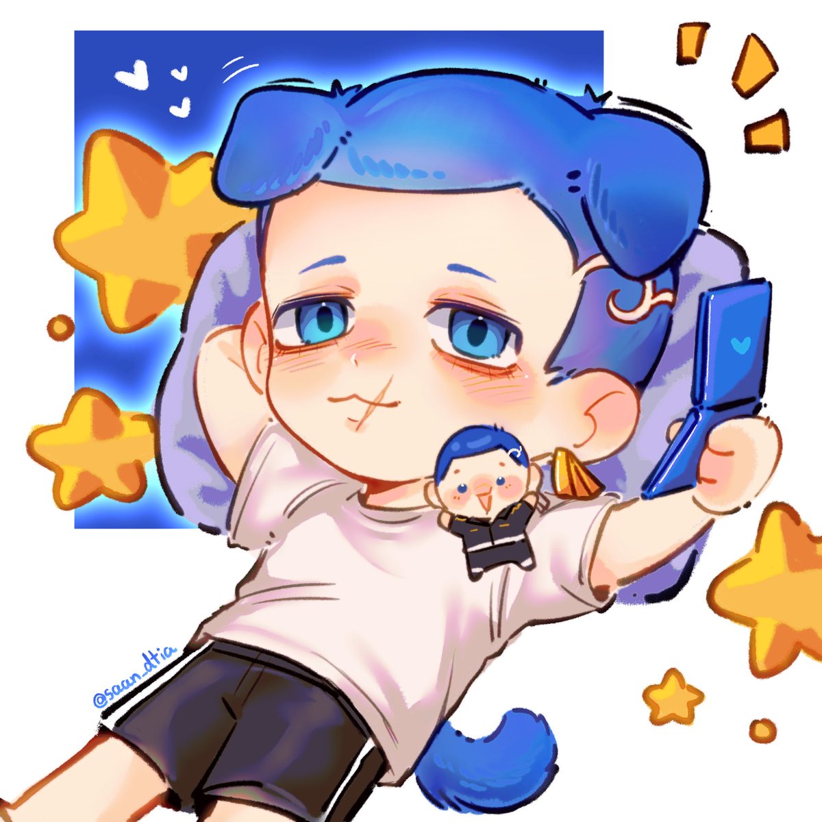 😭🫶🏻💙 Loved your cosplay sm!! Hakkai is the cutest 💙 You inspired this fan art 🥺