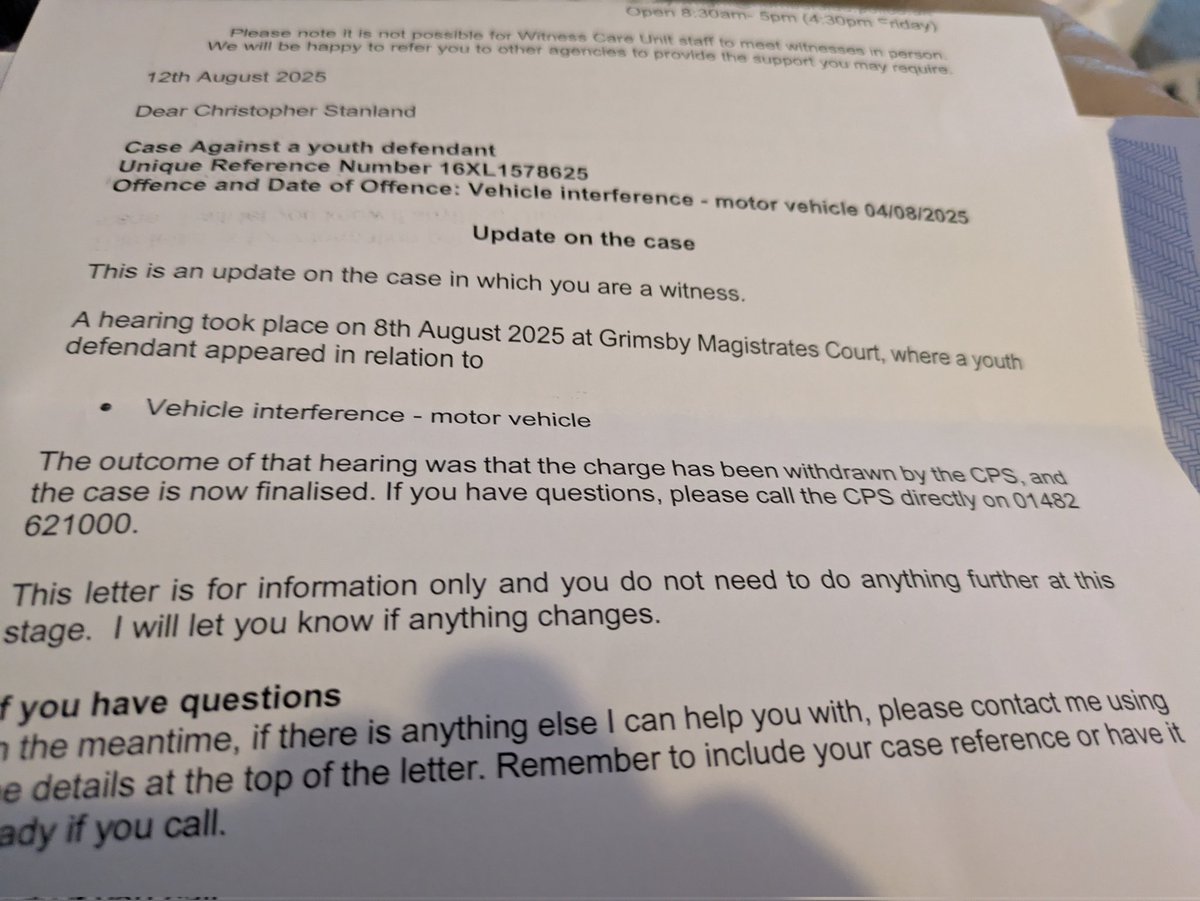 grimsby_james's tweet photo. @HumberbeatNEL the kid was caught on camera named by officers (and Facebook)  yet the letter today says the case was withdrawn how and why ? https://t.co/z1vCa0g1Qq