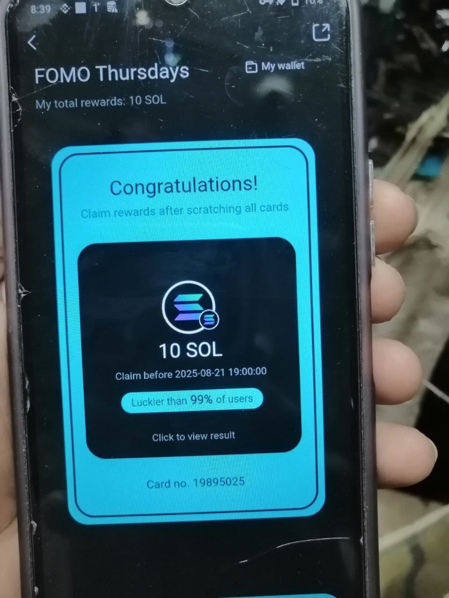 Thanks Bitget Wallet <a href="/BitgetWallet/">Bitget Wallet 🩵</a>  #FOMOThursdays #SOL