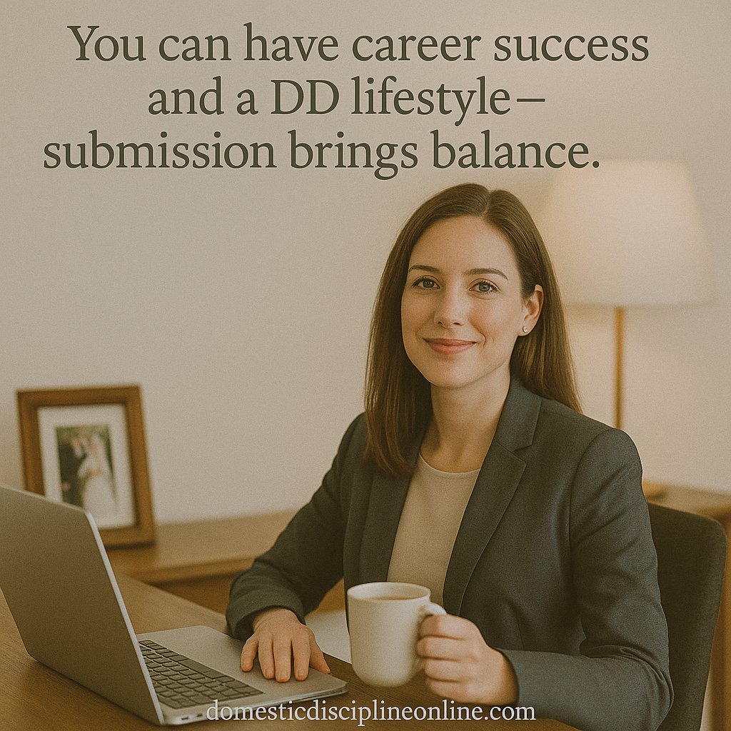 SirDomesticD's tweet photo. You can thrive in your career and live a Domestic Discipline lifestyle, submission can also be a powerful stress reliever.

#DomesticDiscipline #WorkLifeBalance
#SubmissionAndSuccess #TiHLife #HealthyRelationships #MarriageWisdom #StressReliefThroughSubmission https://t.co/GqACyI7dUp