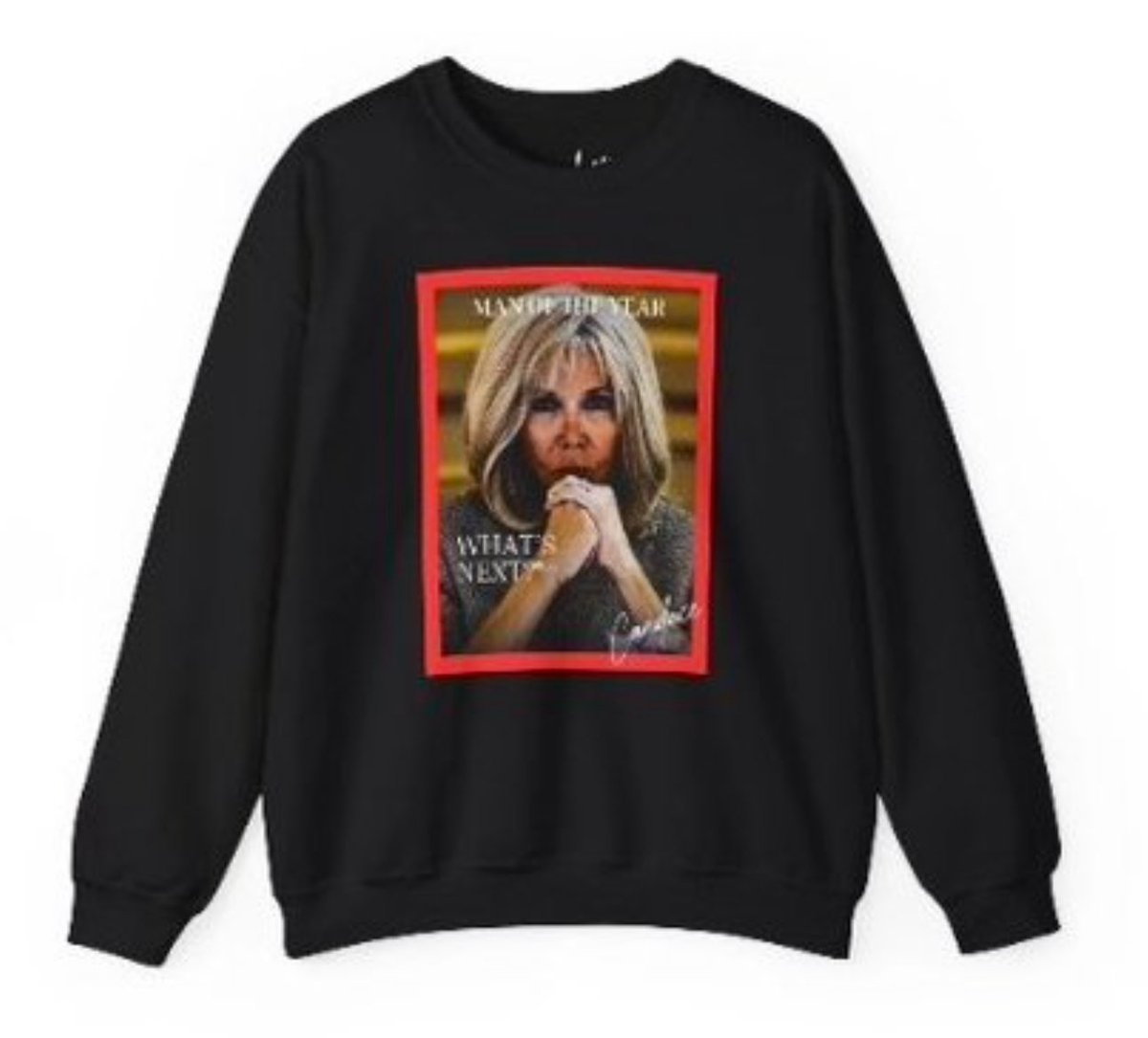 Je ne suis pas avocat, mais quand tu as procès au cul pour avoir diffamé Brigitte Macron, je suis pas certain que vendre un T-shirt avec le visage de BM avec la mention « homme de l’année » soit la meilleure des défenses. J’espère que Candace Owens va prendre très cher.