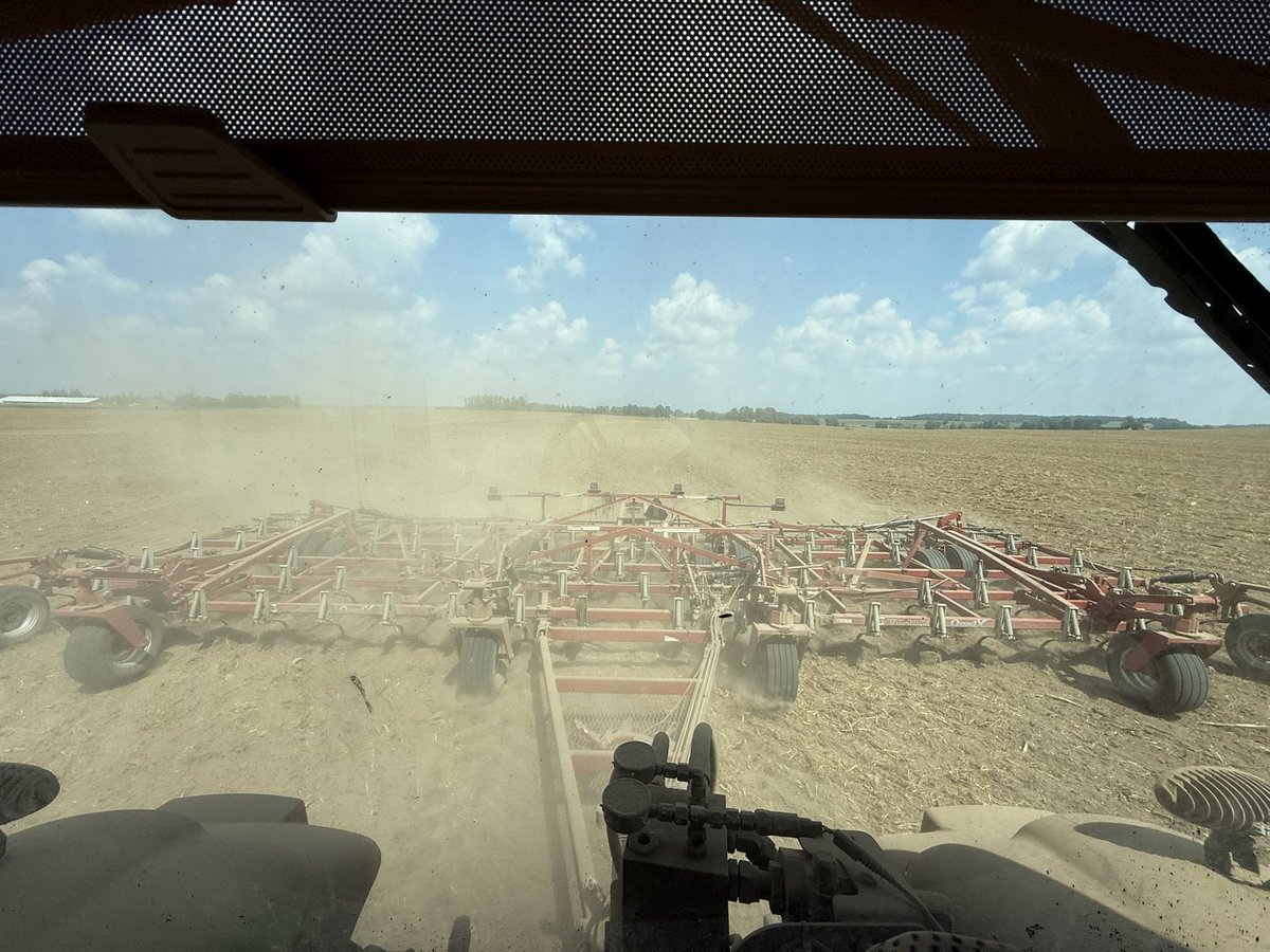 Another first for me. New seeding alfalfa prep in the fall. Hope for this rain Saturday!  #ontag