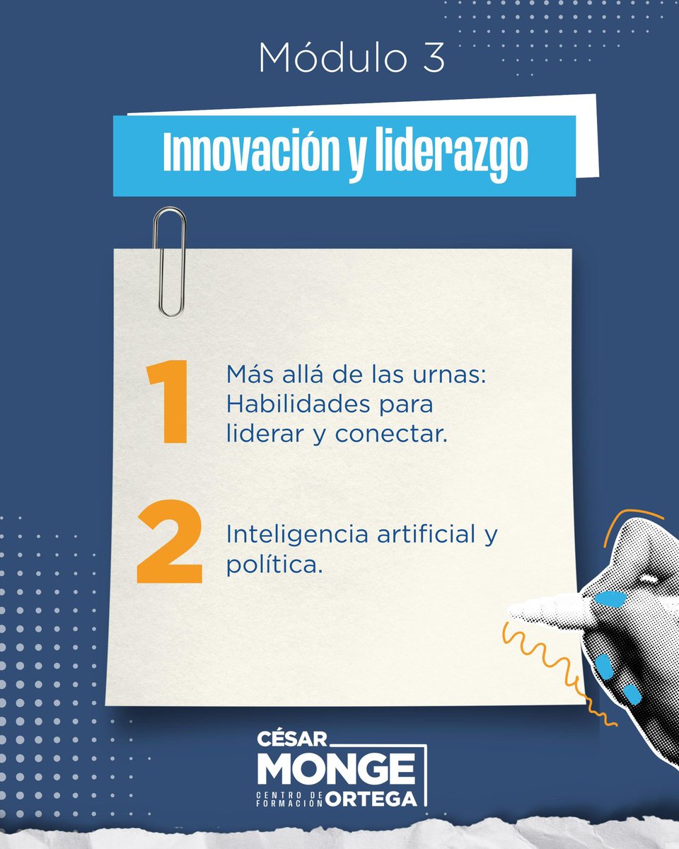 CFCesarMonge21's tweet image. 📢 ¡Descubre lo que aprenderás en  #Conectados!

El #CFCésarMonge te invita a un programa para inspirarte, retarte y darte herramientas para transformar tu comunidad y la política.

🚀 Conéctate, aprende y lidera el cambio.