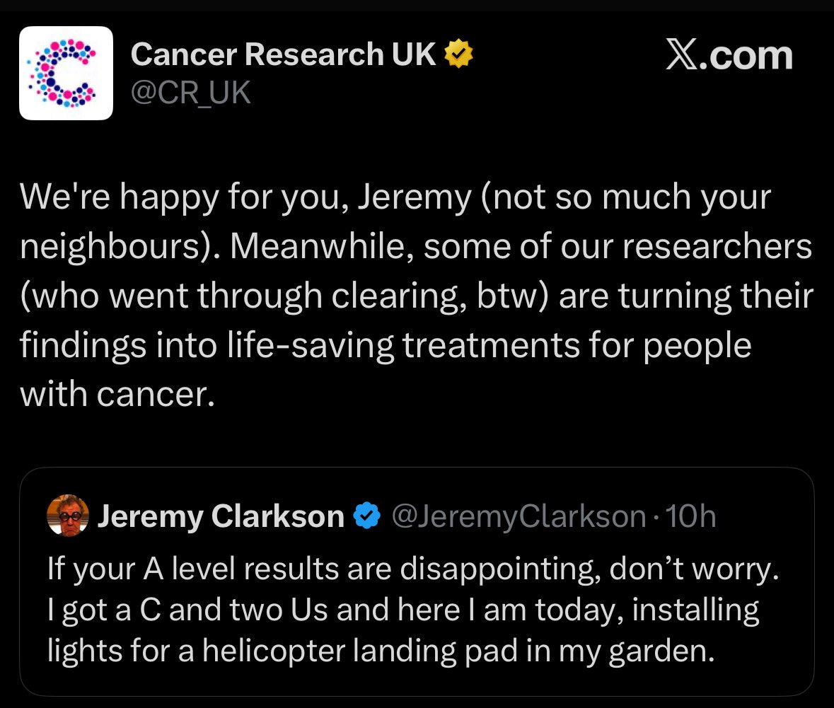 What’s the point in curing cancer if you can’t live a little? Miserable bastards.