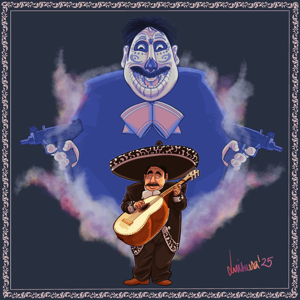Nothing2say14's tweet photo. The Character Design Challenge from March 2025, Mariachi Sicario

#characterdesign #digitalart #illustration #wacom #clipstudiopaint #CDChallenge #characterdesignchallenge #wacom #clipstudiopaint https://t.co/fF2MCSWhqw