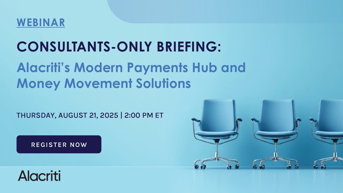 Whether you’re advising on loan payment modernization, instant payments, or digital transformation strategies, this consultant-focused session will ensure you’re up to speed on the latest tools available to your clients. Register now: bit.ly/4ms5l0w