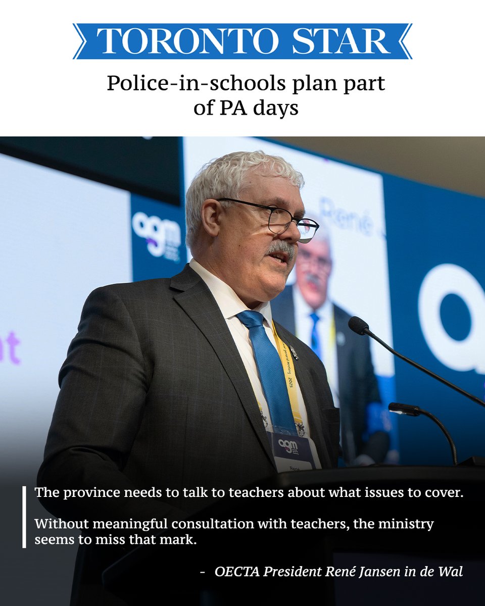 OECTAProv's tweet photo. When making new #OntEd initiatives, the Ford govt must work w/education experts — teachers.
As @OECTAprez states, #CatholicTeachers know the most effective professional learning is practical, evidence-based, &amp; grounded in the real challenges &amp; opportunities of today’s classrooms. https://t.co/92X4UrITPH