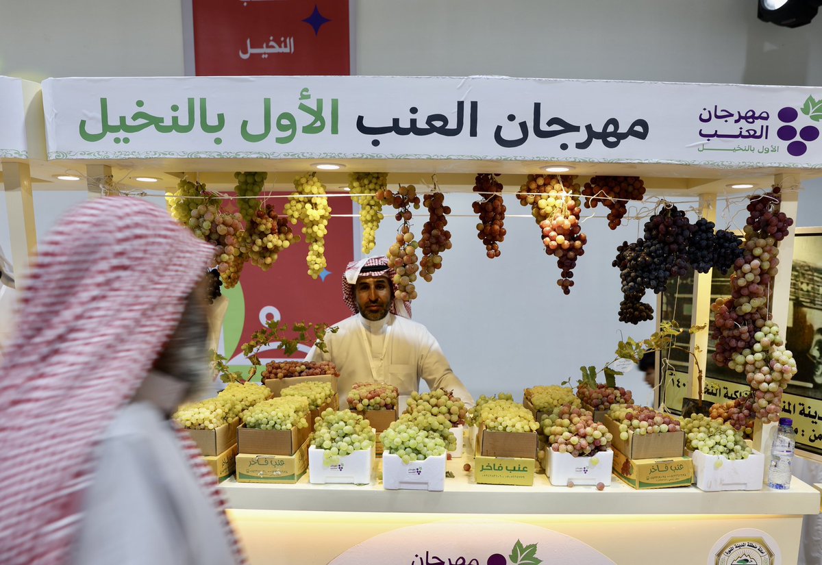 imarat_almadina's tweet photo. مهرجان العنب الأول بمركز النخيل في #المدينة_المنورة، نافذة للتعريف بجودة العنب المحلي، ودعم المزارعين بما يعكس تنوّع الإنتاج وابتكار أساليب عرضه.

📸/ حمود العتيق https://t.co/D11gw9siEB