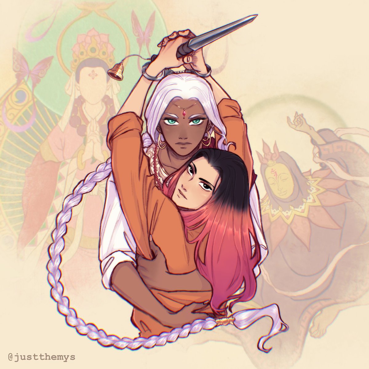 justThemys's tweet photo. You WILL look at my ultra rarepair and the many headcanons I've fitted in that one picture of them.
#aceattorney #simonkeyes #nahyutasahdmadhi https://t.co/rzCRPHzrF8