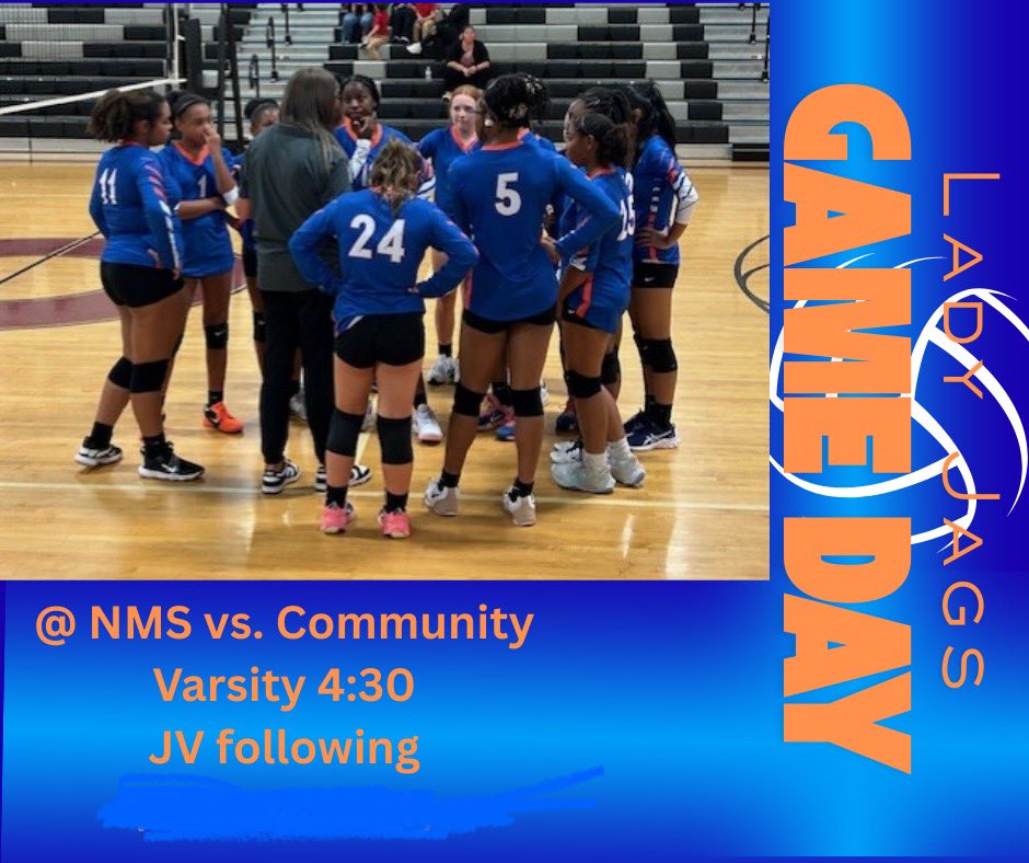 💙🧡🏐Our Lady JAGS volleyball team plays their first home match tonight at 4:30 at NMS! We can’t wait to see you take the court! Go Lady JAGS!!🏐🧡💙
📍Northeast
🕰️ 4:30
🎟️ $6 at the door or online at gofan.co/event/4035052?…
#JMSS
#JaguarNation
#begreaterthanb4