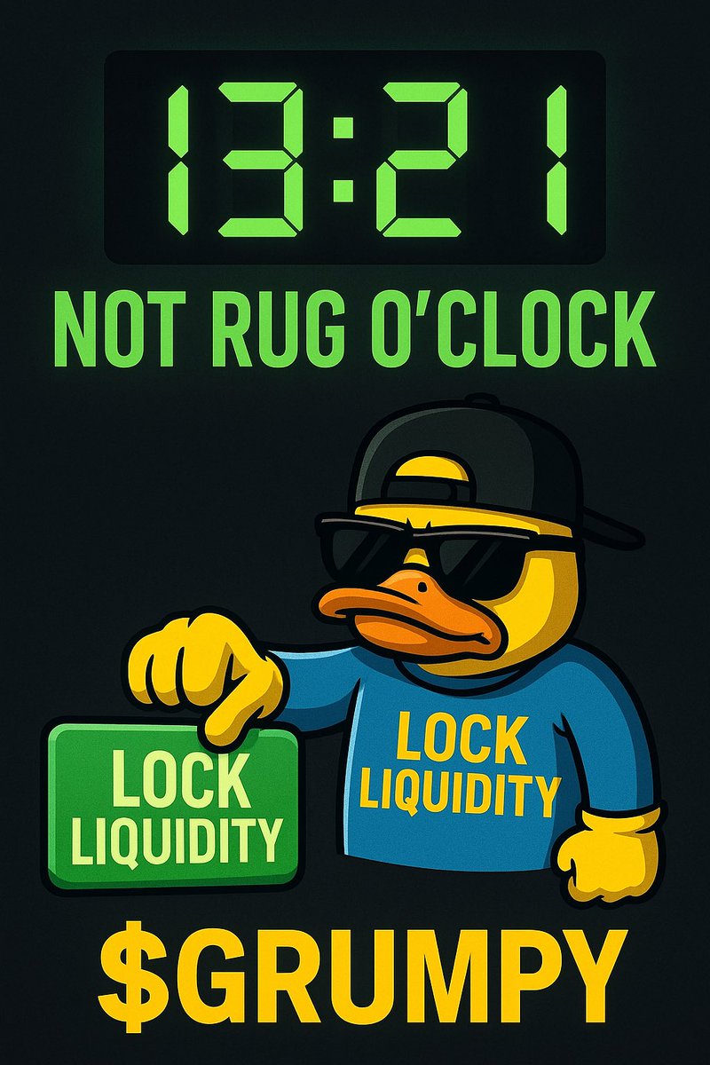 GrumpyDOfficial's tweet photo. 1,2,3,4,5 : day, month or years, #grumpyduck will change only for the best !
#SolanaMemeCoin #pumpfun #memecoin #CryptoCommunity https://t.co/BERpMRzqDX