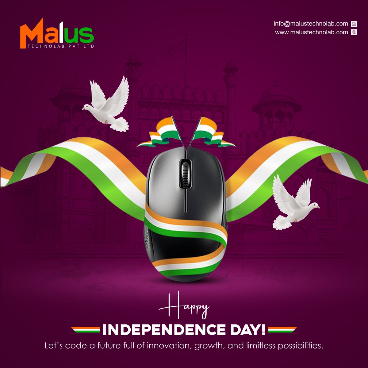 malustechnolab's tweet photo. 🇮🇳 Happy Independence Day 🇮🇳

Let’s code a future filled with innovation, growth, and limitless possibilities.

Together, let’s build a smarter, stronger India. ❤️💚🤍

#MalusTechnolab #HappyIndependenceDay #CodeTheFuture #InnovationForIndia #LimitlessPossibilities https://t.co/gZHHk61ZKj