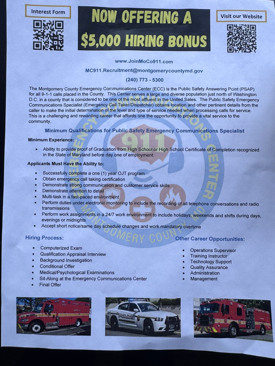 6D Commander (@mcpd6dcommander) on Twitter photo HAPPENING NOW: It’s Thursday at the <a href="/MOCOFAIR/">Mont. Co. Ag. Fair</a>! Reminder, we have a $20,000 sign-on bonus for Police Candidates and $5,000 sign-on bonus for 911 Emergency Call Takers and Dispatchers. Come meet Operations Manager Graves for more information!
#MCPD #MCPnews <a href="/MontVillageMD/">Montgomery Village</a> #MCPD6D HAPPENING NOW: It’s Thursday at the <a href="/MOCOFAIR/">Mont. Co. Ag. Fair</a>! Reminder, we have a $20,000 sign-on bonus for Police Candidates and $5,000 sign-on bonus for 911 Emergency Call Takers and Dispatchers. Come meet Operations Manager Graves for more information!
#MCPD #MCPnews <a href="/MontVillageMD/">Montgomery Village</a> #MCPD6D