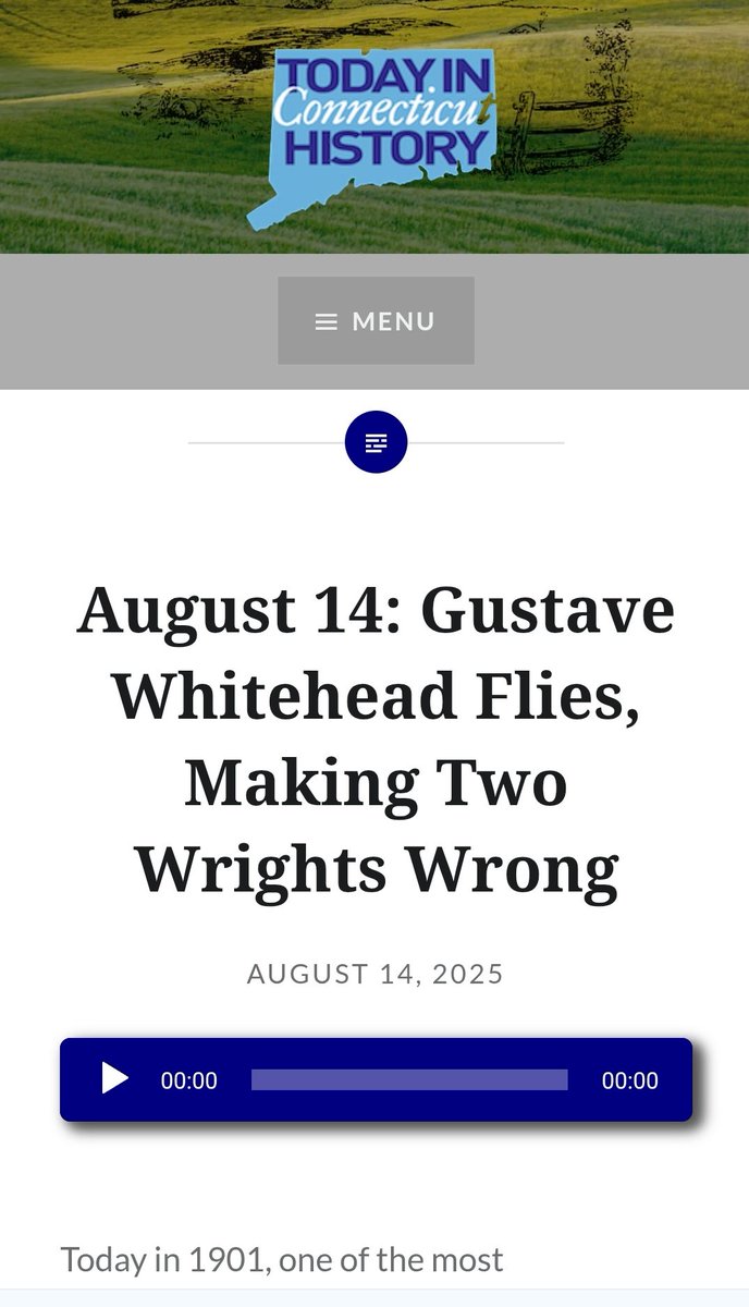 DFANewHaven's tweet photo. Trump should rip up the Smithsonian's CORRUPT DEAL with the Wright brothers' estate and duly acknowledge Gustave Whitehead's pioneering role in aviation (see today's date in 1901). Drain the historical swamp! #FirstInFlight https://t.co/Pi851tCDJD