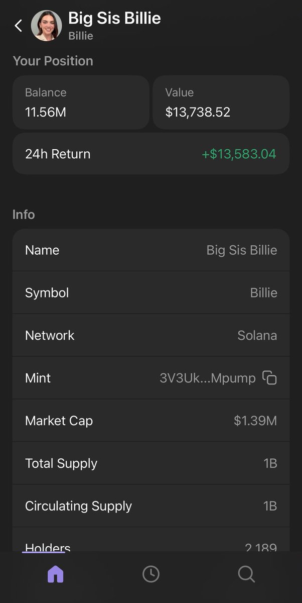 ByceRaymon61627's tweet photo. Jumped on $Billie at $30K mcap, now flying at $1.3M 🚀📈 That’s a solid 43.33x straight from my TG 🔥💯

DM for your invite to my TG 💯

#Solana $rex $rover $sendu $atlas $truth #dogwifhat $sol $boss #chillfinge $hive $grug $drake $itg $anime #miniboss $noom #investor #trollboss https://t.co/qNynDhNabn