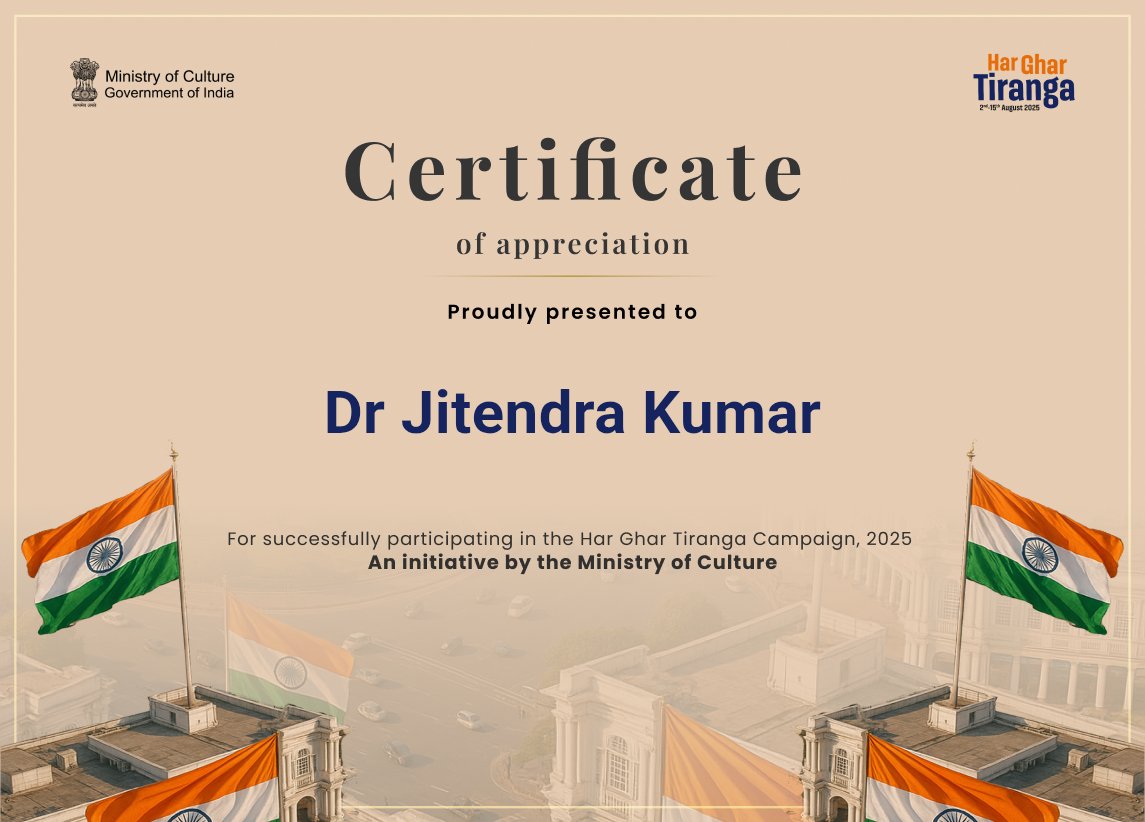 Let's come forward and contribute our part in hoisting our Indian flag and putting a selfie with it. harghartiranga.com/certificate/io… #harghartiranga