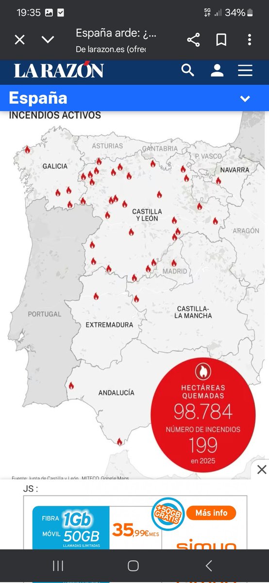 Las competencias de los incendios son de las CCAAs.
