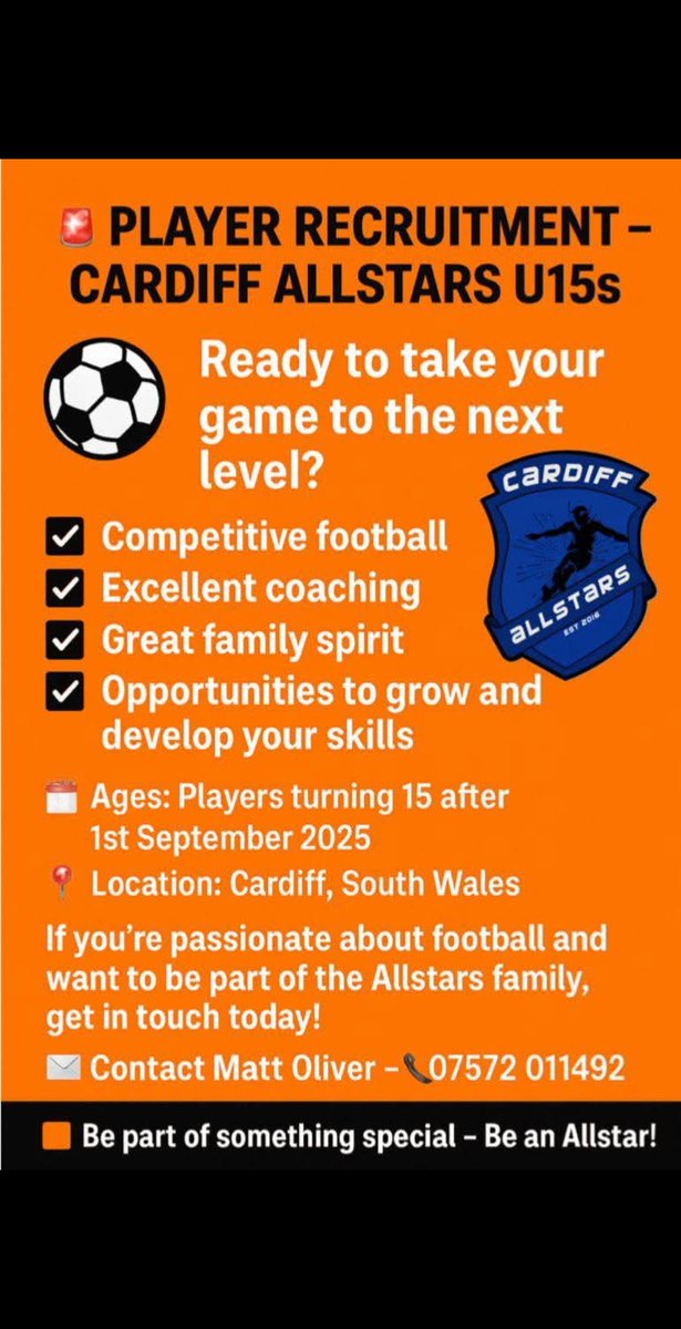 Cardiff allstars tweet media