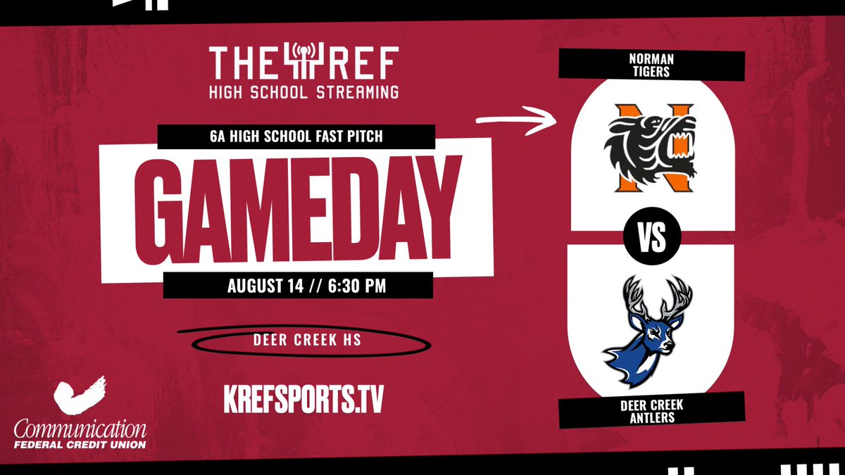 KREFSportsTV (@krefsportstv) on Twitter photo 🥎 Norman vs. Deer Creek
📍 Deer Creek High School
⏰ 6:30 PM
📺 krefsports.tv
<a href="/NormanSoftball/">Norman High Softball</a> <a href="/AntlerAthletics/">Deer Creek Athletics</a> 🥎 Norman vs. Deer Creek
📍 Deer Creek High School
⏰ 6:30 PM
📺 krefsports.tv
<a href="/NormanSoftball/">Norman High Softball</a> <a href="/AntlerAthletics/">Deer Creek Athletics</a>