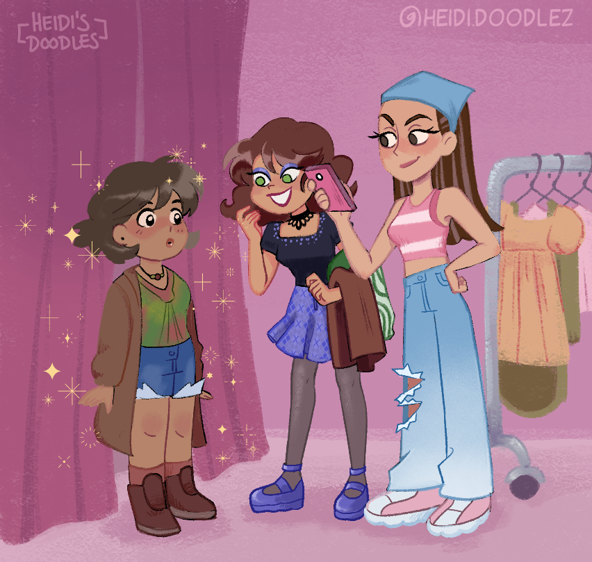 The girls were shopping <3
