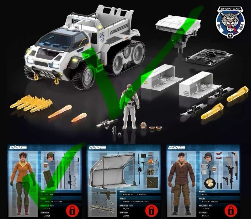 We’re approaching the end of the Snowcat, which has funded &amp; Lady Jaye is included. I’d love to get the tent, Flint &amp; dem eggs.

Just a friendly reminder!

And an unfriendly reminder that if you don’t like the price, I don’t care or want to hear about it.

hasbropulse.com/product/gi-joe…