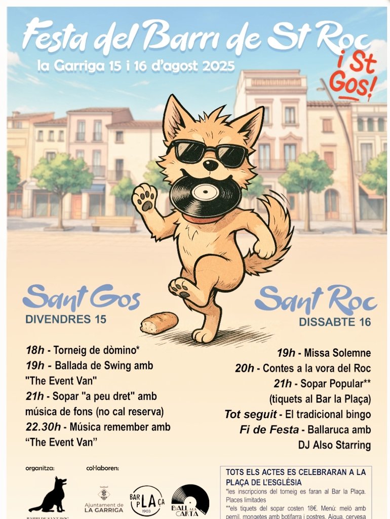 iddeum's tweet photo. Va no t'escaquegis!
#laGarriga
divendres 15 i dissabte 16
FESTA del BARRI de
SANT ROC 🎉🎉 https://t.co/fML21QUXrd