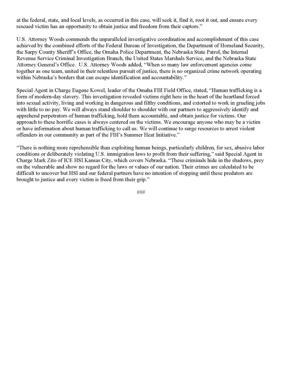 BREAKING: 5 people of Indian origin have been charged in a massive federal bust targeting an alleged human trafficking ring at multiple Nebraska hotels. 10 minors and 17 adults were rescued, some as young as 12.

The five charged and arrested on August 12, 2025, are:

1