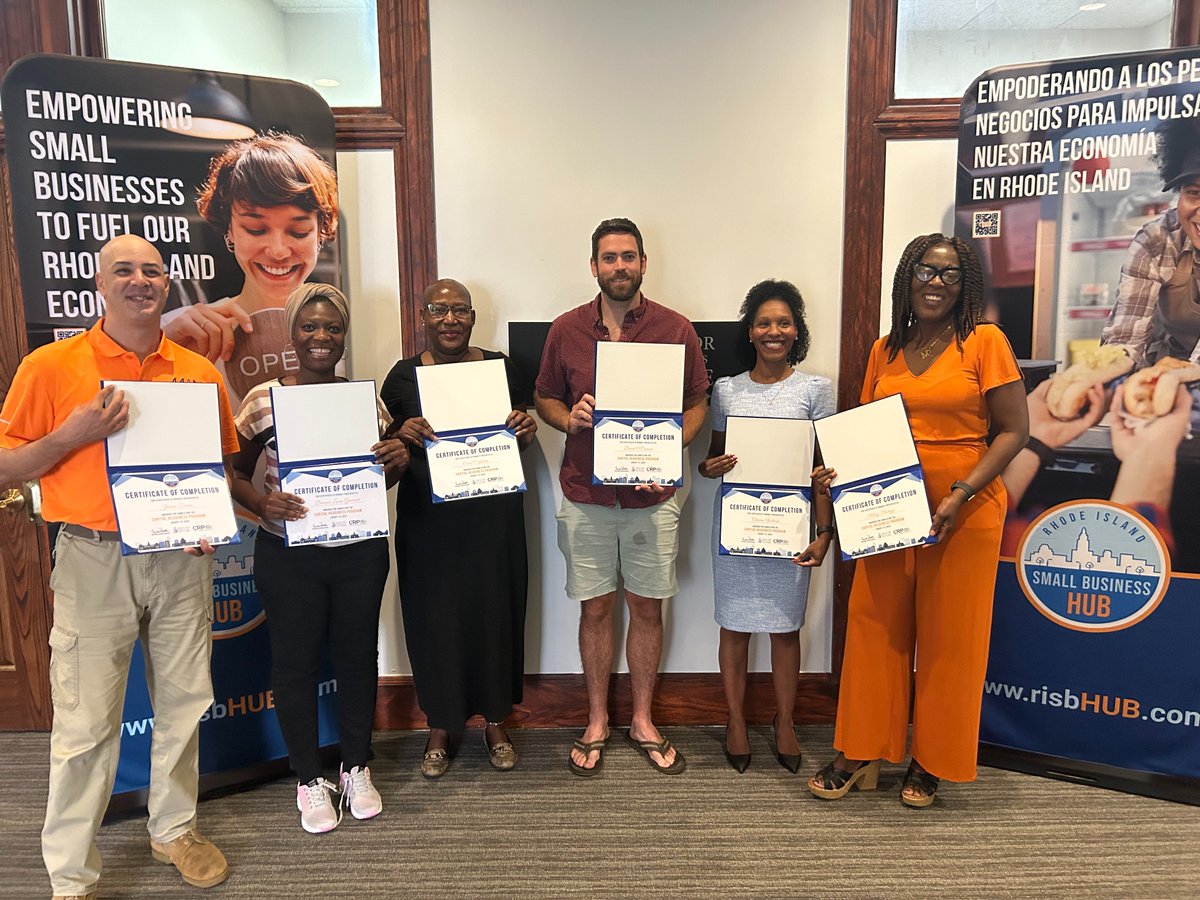 RI Small Business HUB (@risbhub) on Twitter photo These #RhodeIsland entrepreneurs are turning vision into action! Congrats to the latest <a href="/risbhub/">RI Small Business HUB</a> #CapitalReadinessProgram graduates!
Interested in upcoming sessions? Visit risbhub.com or call (401) 249-2222.
#SkillsRI #RISmallBusinessHUB #risbHUB These #RhodeIsland entrepreneurs are turning vision into action! Congrats to the latest <a href="/risbhub/">RI Small Business HUB</a> #CapitalReadinessProgram graduates!
Interested in upcoming sessions? Visit risbhub.com or call (401) 249-2222.
#SkillsRI #RISmallBusinessHUB #risbHUB
