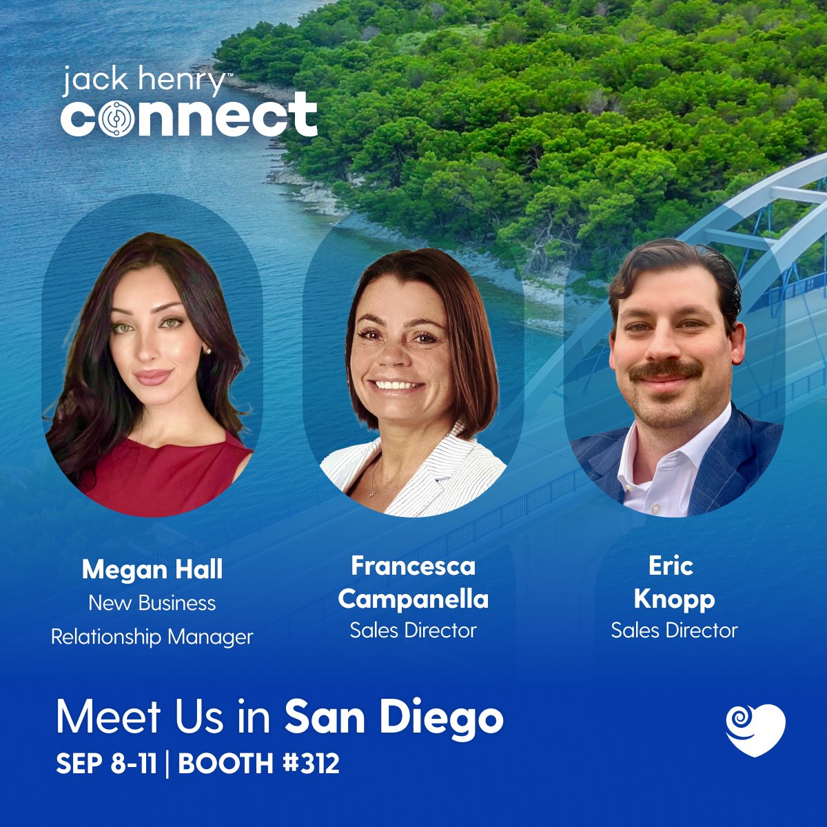 Join us in San Diego at Jack Henry Connect 2025, Sep 8–11!

Stop by booth 312 to meet our incredible team and see how banks and credit unions using Jack Henry are growing deposits, boosting card payments, and driving loans.

👉️ Book a time with us: hubs.la/Q03CPYsk0