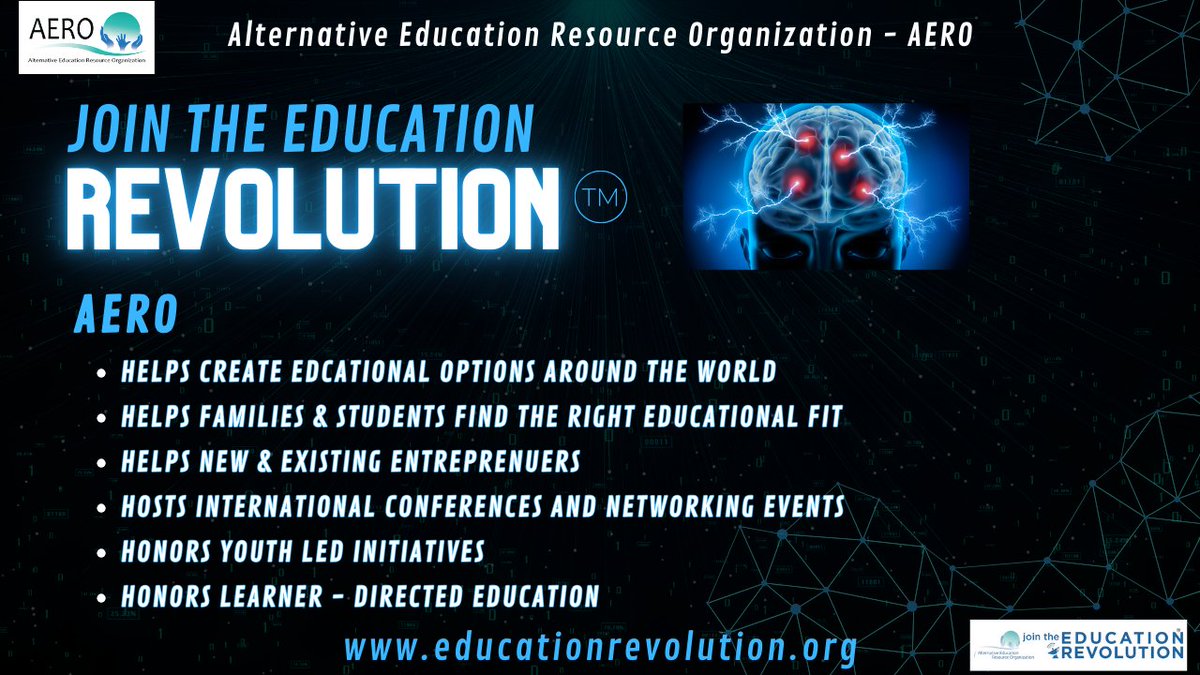 Education Revolution (@edualternatives) on Twitter photo For over 35 years, AERO has been working to expand learner-directed options. Find out more - contact - peter@educationrevolution.org. Website - educationrevolution.org/store/
#LearnerDirected #education #EducationFreedom #schoolchoice #youthvoice #youthrights #democraticeducation For over 35 years, AERO has been working to expand learner-directed options. Find out more - contact - peter@educationrevolution.org. Website - educationrevolution.org/store/
#LearnerDirected #education #EducationFreedom #schoolchoice #youthvoice #youthrights #democraticeducation