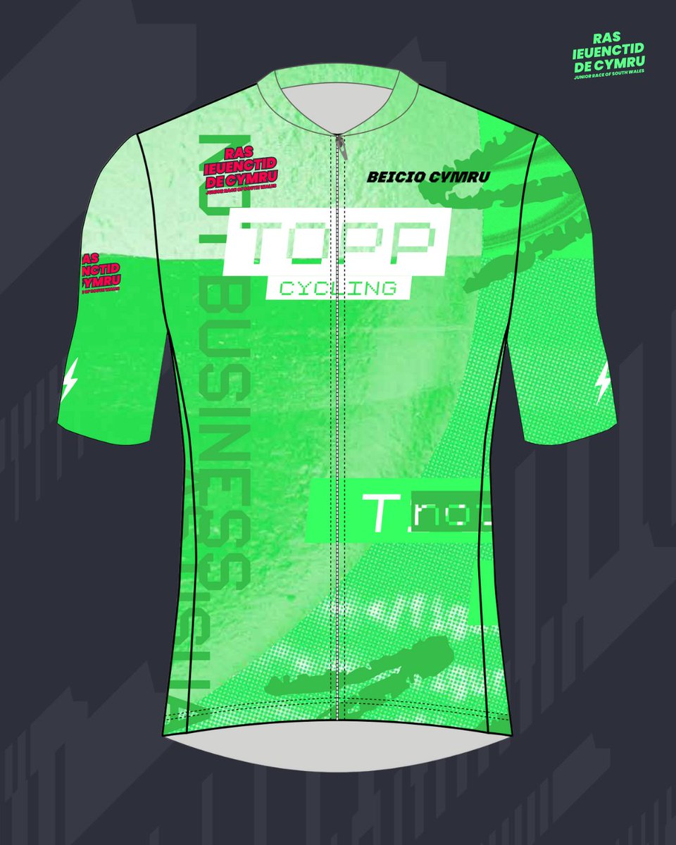 💛💚🤍❤️ Three jerseys. Four stages. One epic battle for junior cycling glory.

With 2️⃣ weeks to go until the Ras Ieuenctid de Cymru – Junior Race of South Wales, we’re revealing the jerseys every rider will be chasing — proudly sponsored by Topp Cycling 🙌

Massive thanks to