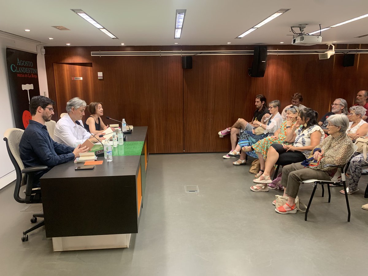 Agosto Clandestino. Poetas en La Rioja (@4deagosto1) on Twitter photo Otro día más: mil gracias. <a href="/JuanFRivero_/">Juan F. Rivero</a> y <a href="/soniasanroman/">Sonia San Román</a>, la #poesía, la mejor poesía, llena el <a href="/irjjuventud/">IRJ</a> en plena ola de calor #agostoLLENAZOclandestino #agostoclandestino (más los que estáis siguiéndolo en nuestro canal de YouTube) Otro día más: mil gracias. <a href="/JuanFRivero_/">Juan F. Rivero</a> y <a href="/soniasanroman/">Sonia San Román</a>, la #poesía, la mejor poesía, llena el <a href="/irjjuventud/">IRJ</a> en plena ola de calor #agostoLLENAZOclandestino #agostoclandestino (más los que estáis siguiéndolo en nuestro canal de YouTube)