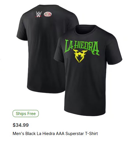 crashoutayala's tweet photo. La Hiedra getting merch… which means we’ll see her on WWE programming.. WHICH MEANS ‼️‼️ https://t.co/KmLSwUzmnq