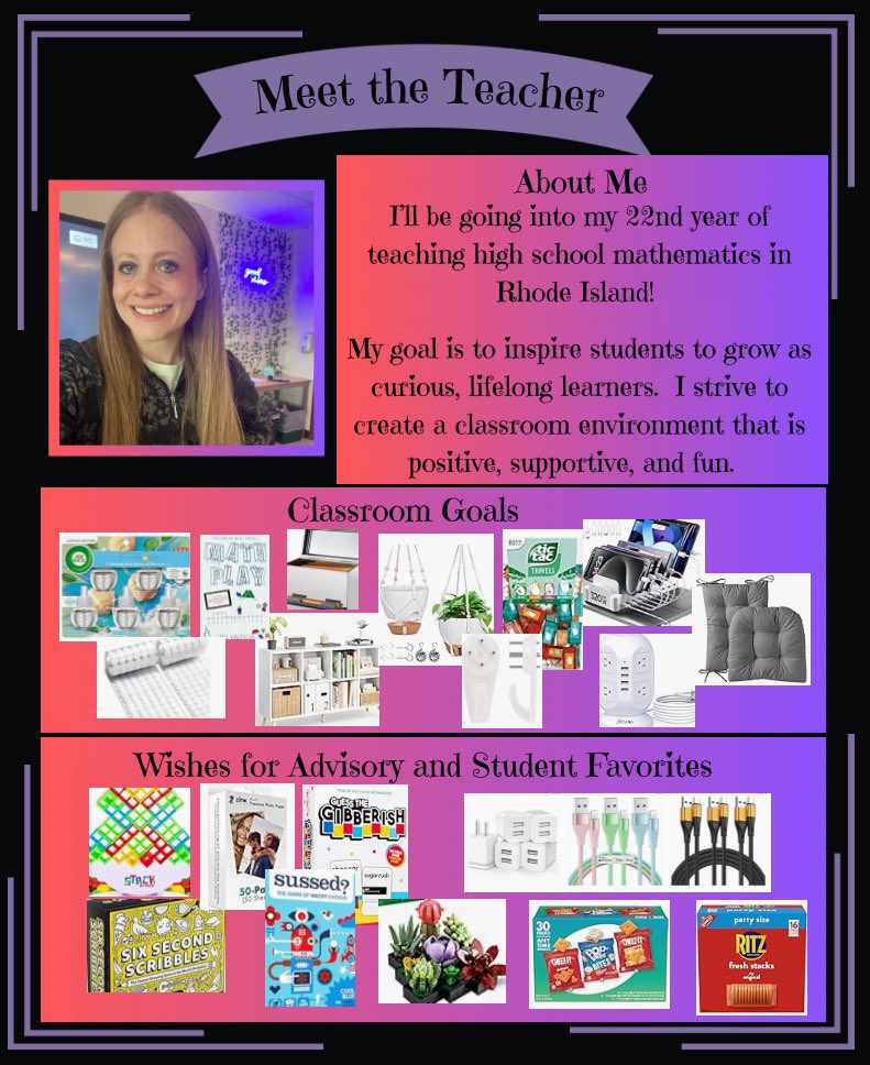 <a href="/jtshiffman/">Jennifer Turner</a> Thank you for the place to share! I am a HS math teacher in RI! 

amazon.com/hz/wishlist/ls…