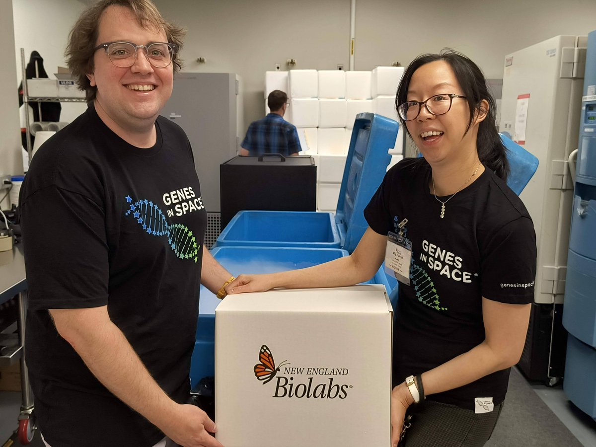 miniPCR's tweet photo. Huge news! 🚀 The @genesinspace-12 experiment is launching soon on SpX-33 to test phage therapy in space. A big thank you to our incredible student winners and partners at @BoeingSpace, @NEBiolabs, and ISS National Lab for making this possible! https://t.co/Zym4mjwbku