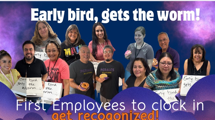 PeralesESchool's tweet photo. Hooray to all of our early birds who got a treat today! Thanks for going the extra mile to serve our kids 😎 https://t.co/l3xbOFGwGD